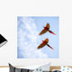 Bright Scarlet Macaw Flight Wall Decal