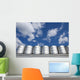 Cereal Silos under Cloudy Wall Decal