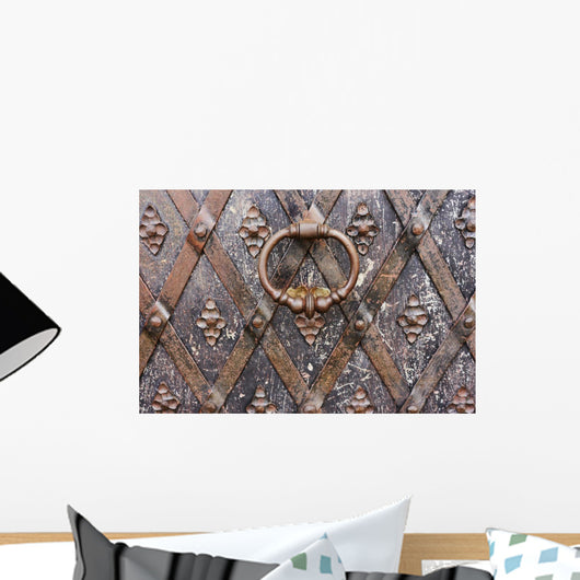 Fragment Ancient Metal Door Wall Decal