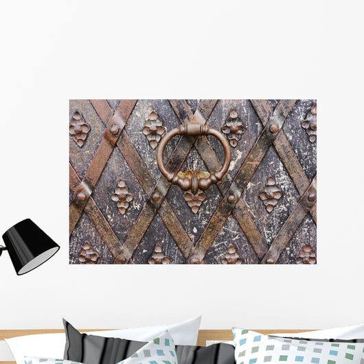 Fragment Ancient Metal Door Wall Decal