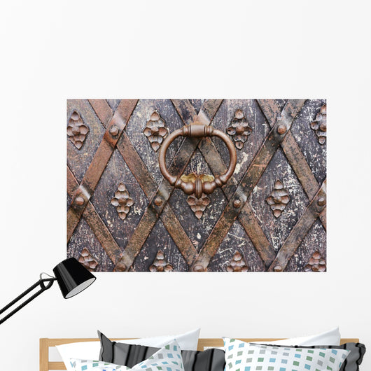 Fragment Ancient Metal Door Wall Decal
