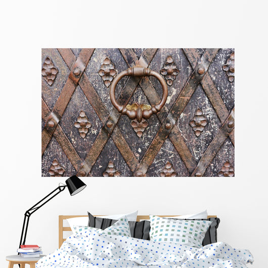 Fragment Ancient Metal Door Wall Decal