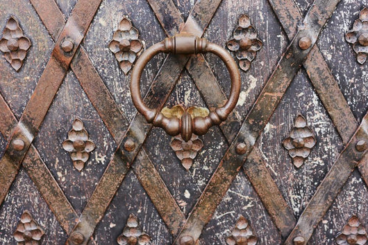 Fragment Ancient Metal Door Wall Decal