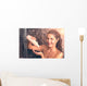 Junge Frau Benutzt Shampoo Wall Decal