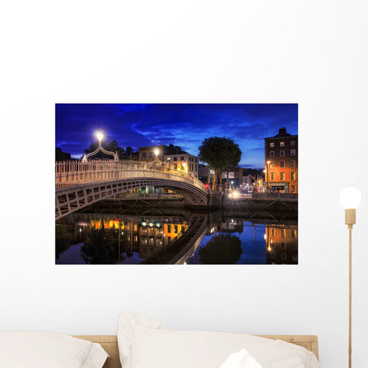 Bridge Dublin Night Wall Decal