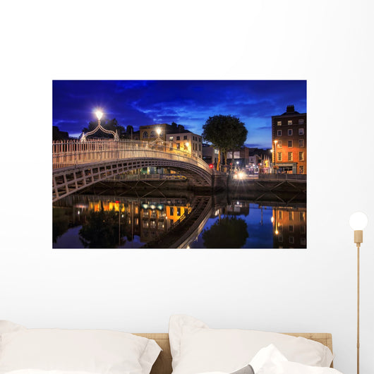 Bridge Dublin Night Wall Decal