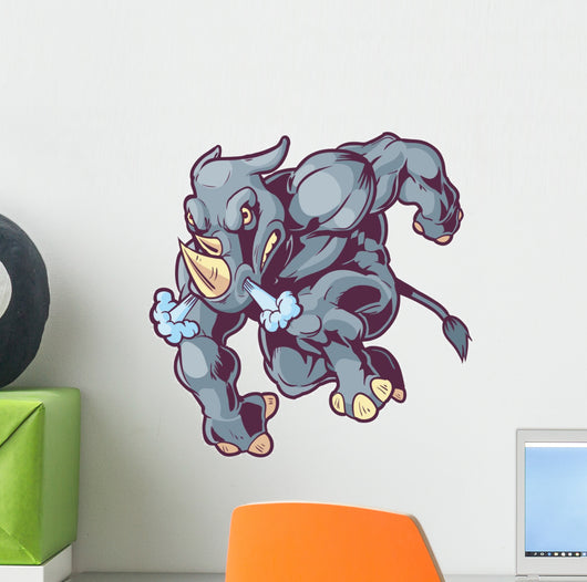 Charging Vector Mascot Cartoon Wall Decal Design 2