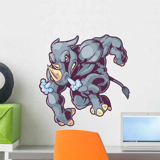 Charging Vector Mascot Cartoon Wall Decal Design 2
