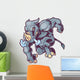 Charging Vector Mascot Cartoon Wall Decal Design 2