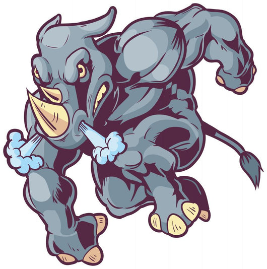 Charging Vector Mascot Cartoon Wall Decal Design 2
