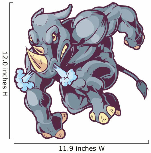 Charging Vector Mascot Cartoon Wall Decal Design 2