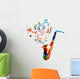 Colorful Saxophone Wall Decal