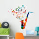 Colorful Saxophone Wall Decal