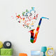 Colorful Saxophone Wall Decal