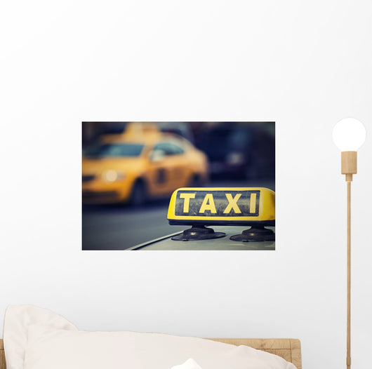 Sign Taxi with Digital Wall Decal