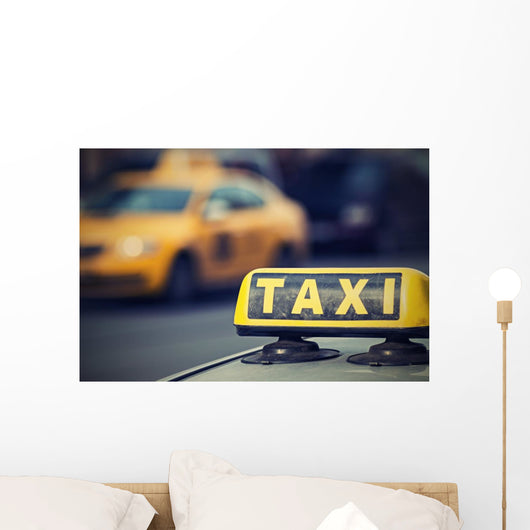 Sign Taxi with Digital Wall Decal
