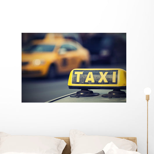 Sign Taxi with Digital Wall Decal
