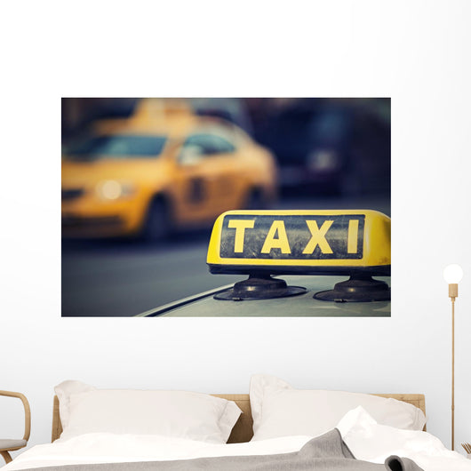 Sign Taxi with Digital Wall Decal