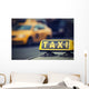 Sign Taxi with Digital Wall Decal