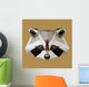 Low Poly Raccoon Vector Wall Decal