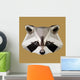 Low Poly Raccoon Vector Wall Decal