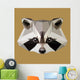 Low Poly Raccoon Vector Wall Decal