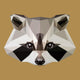 Low Poly Raccoon Vector Wall Decal