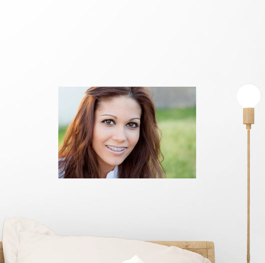Portrait Beautiful Girl with Wall Decal