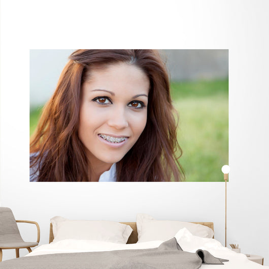Portrait Beautiful Girl with Wall Decal