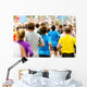 Zieleinlauf Beim Marathon Wall Decal