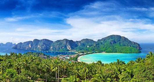 Panorama of Phi-Phi island, Krabi Province, Thailand Wall Mural