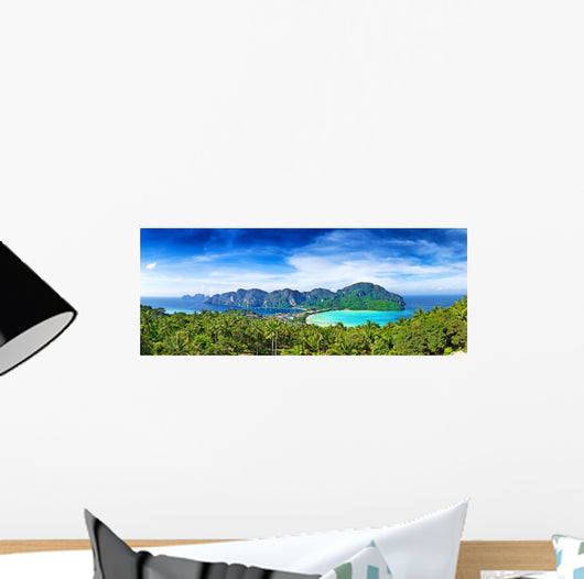 Panorama of Phi-Phi island, Krabi Province, Thailand Wall Mural
