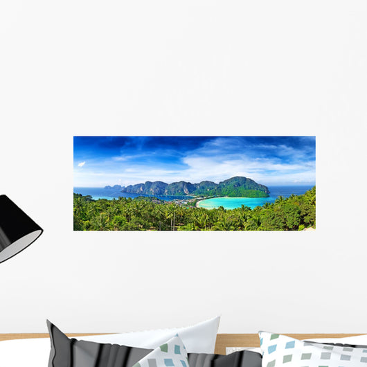 Panorama of Phi-Phi island, Krabi Province, Thailand Wall Mural