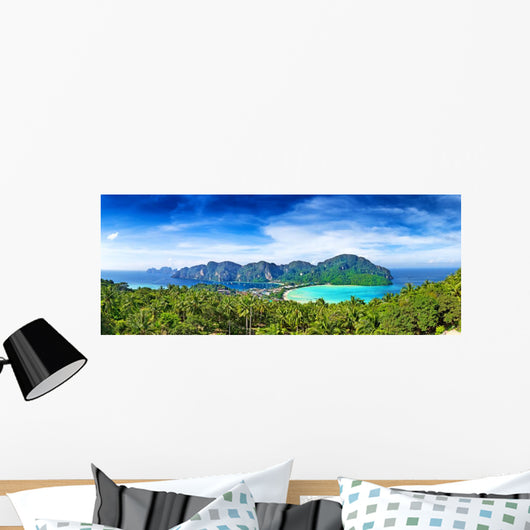 Panorama of Phi-Phi island, Krabi Province, Thailand Wall Mural