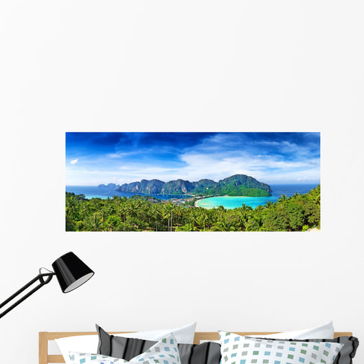 Panorama of Phi-Phi island, Krabi Province, Thailand Wall Mural