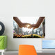 Hand Covering Flowers Garden Wall Decal