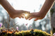 Hand Covering Flowers Garden Wall Decal