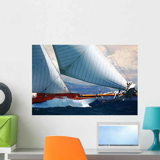 Sea Harbor Regatta Sailboats Wall Decal