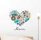 Vector Stylized Heart with Wall Decal