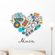 Vector Stylized Heart with Wall Decal