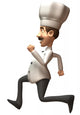 Chef Cook Running Wall Decal