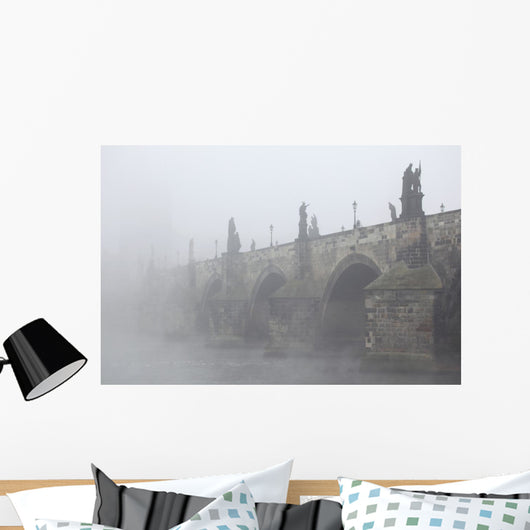 Morning Fog over Charles Wall Decal