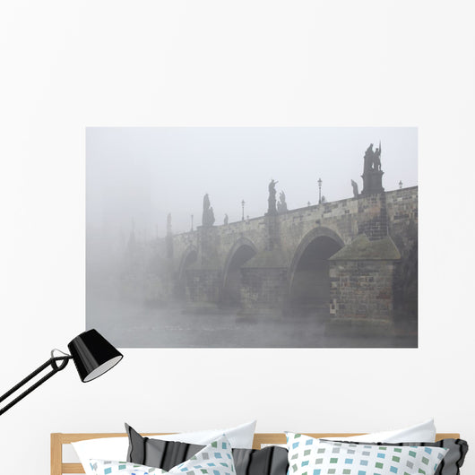 Morning Fog over Charles Wall Decal