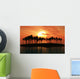 Palm Tree Island Sunset Wall Decal