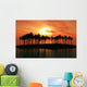 Palm Tree Island Sunset Wall Decal