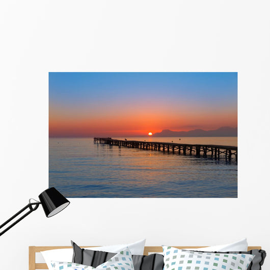 Majorca Muro beach sunrise Alcudia Bay Mallorca Wall Mural