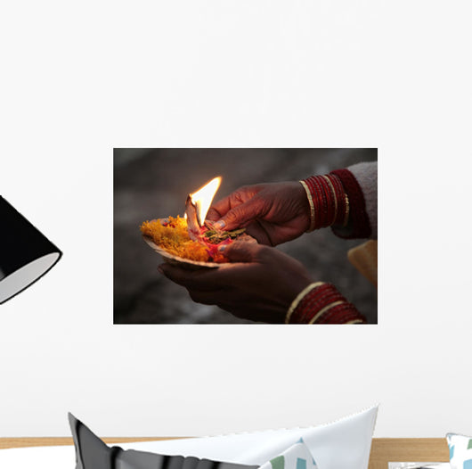 Indian Woman Hands Holding Wall Decal