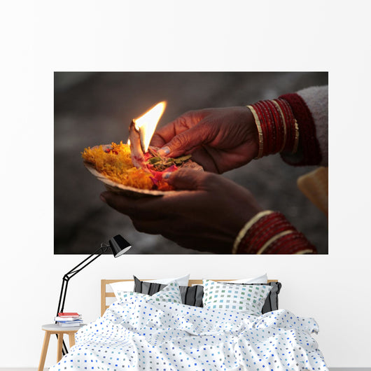 Indian Woman Hands Holding Wall Decal