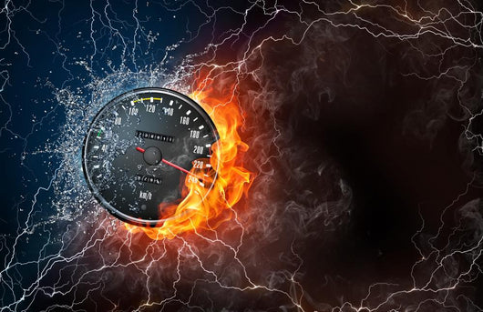 Speedometer Fire and Water Wall Decal