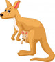 Mother Kangaroo with Her Wall Decal